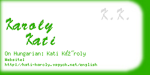 karoly kati business card